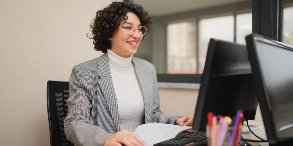School Administrator Using Computer